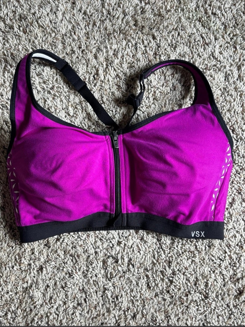 VSX Knockout Purple Front Close Sports Bra - High Support 34D